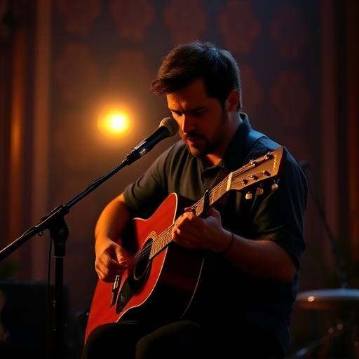 Muzikant met gitaar