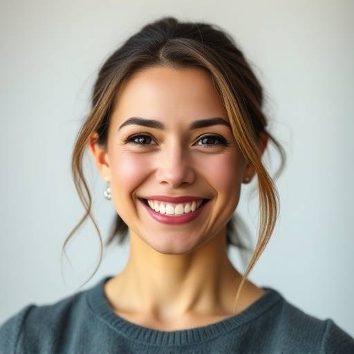 Professionele foto van een actrice die lacht