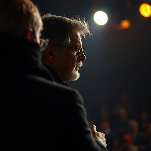 Theaterregisseur achter de schermen